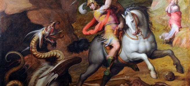 San Jorge y el dragón de Giorgio Vasari